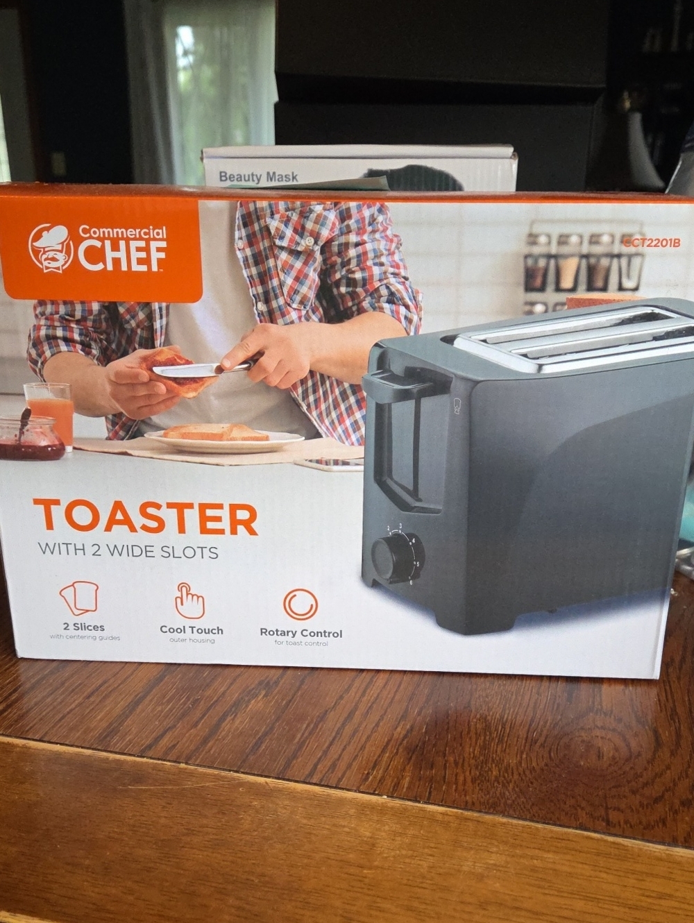Black 2-Slice Toaster with Wide Slots